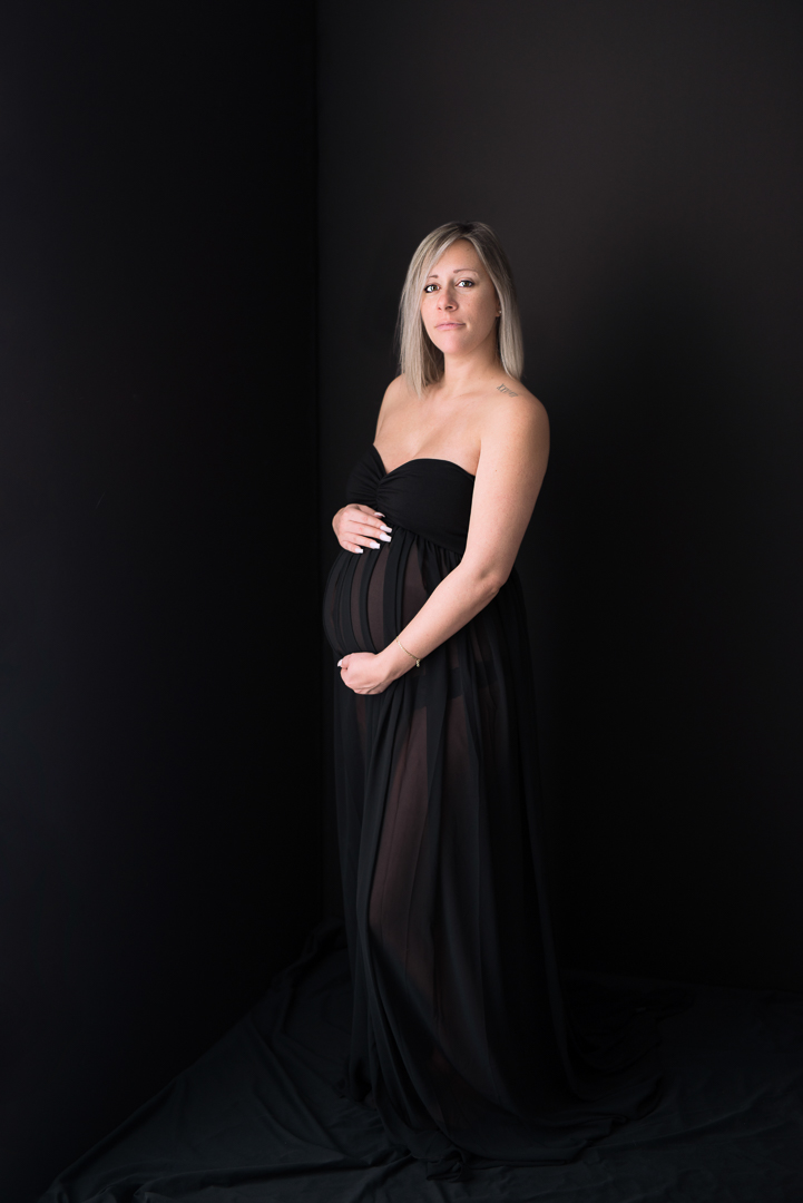 ola photo portfolio femme enceinte robe noire